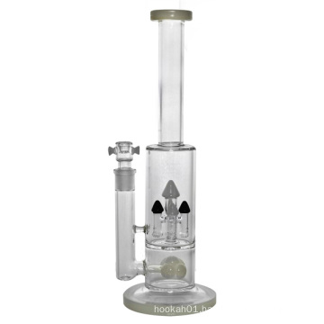 4 Tower Showerheads Hookah Glass Water Pipe for Smoking (ES-GB-453)